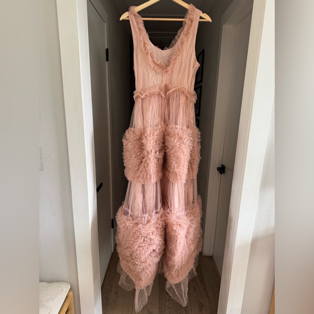 Sister Jane Montana Pink Tulle Ruffled Sleeveless Midi Dress Sz 8 MSRP $259 NWT - Picture 9 of 12